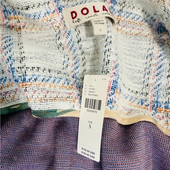 New Anthropologie Dolan Long Plaid Sweater Coat Size S - Picture 7 of 9